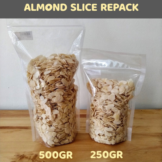 Pekanbaru Almond Slice / Kacang Almond Iris Repack 250Gr 500Gr