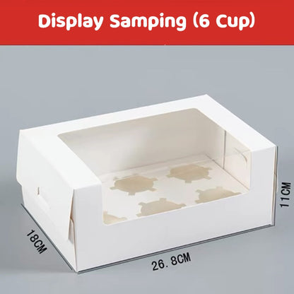 Pekanbaru Box / Kotak Cupcake Muffin Karton Dengan Display