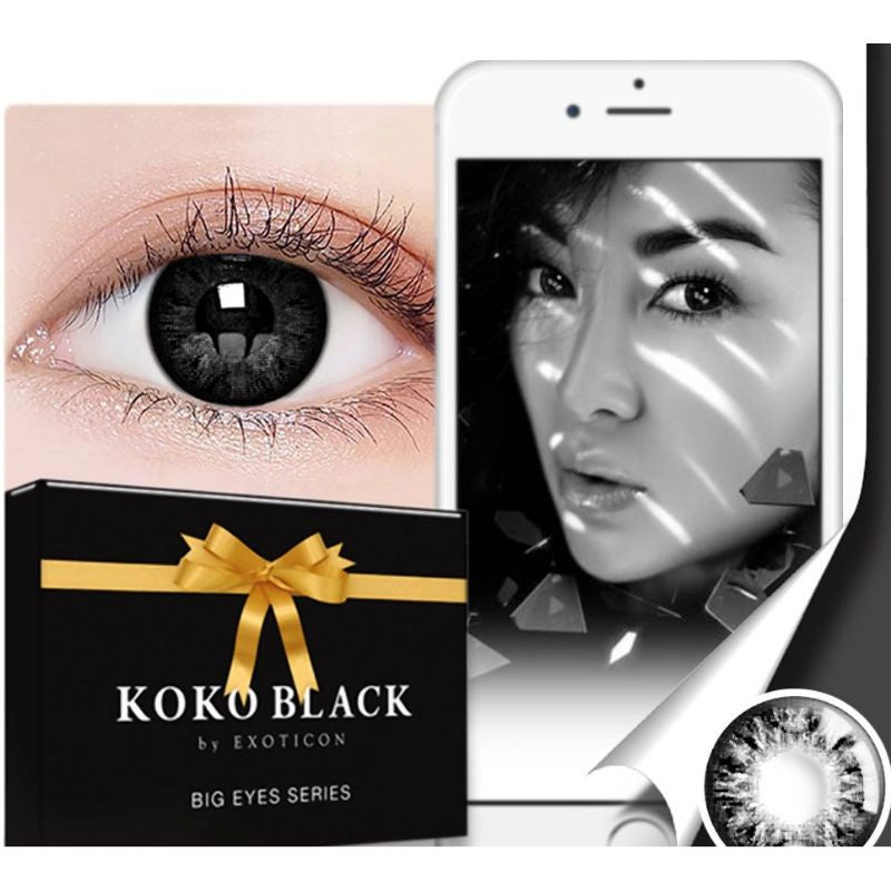 Pekanbaru Softlens X2 Koko Black 14.5Mm Normal Minus/Softlens Minus/Softlens Normal /Kacamata/Kontaklensa