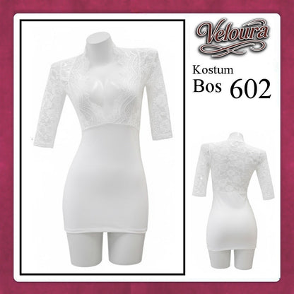 Pekalongan Veloura Boss Lady Cosplay Set - Lingerie Kostum Atasan Crop & Rok Mini Seksi 602
