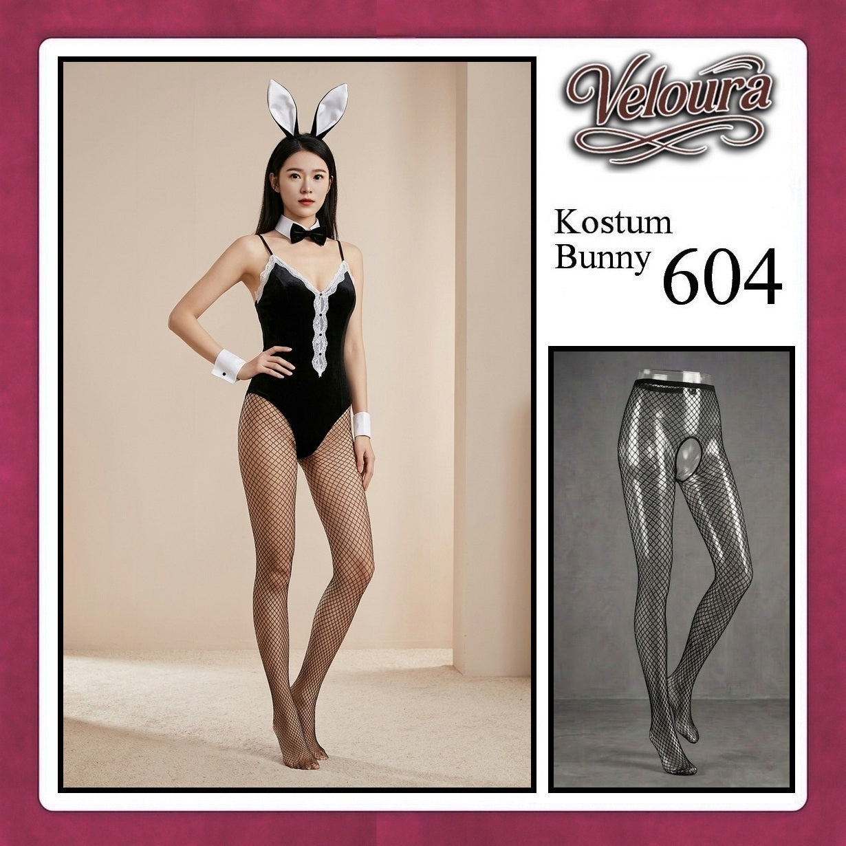 Pekalongan Veloura Nurse Cosplay Set - Lingerie Kostum Suster Perawat Seksi Playful Medical 604