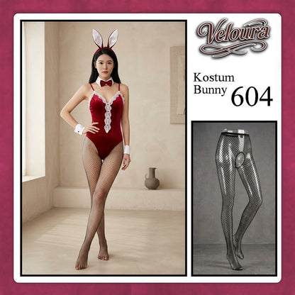 Pekalongan Veloura Rabbit Cosplay Set - Lingerie Kostum Polwan Seksi Playful Bunny 605
