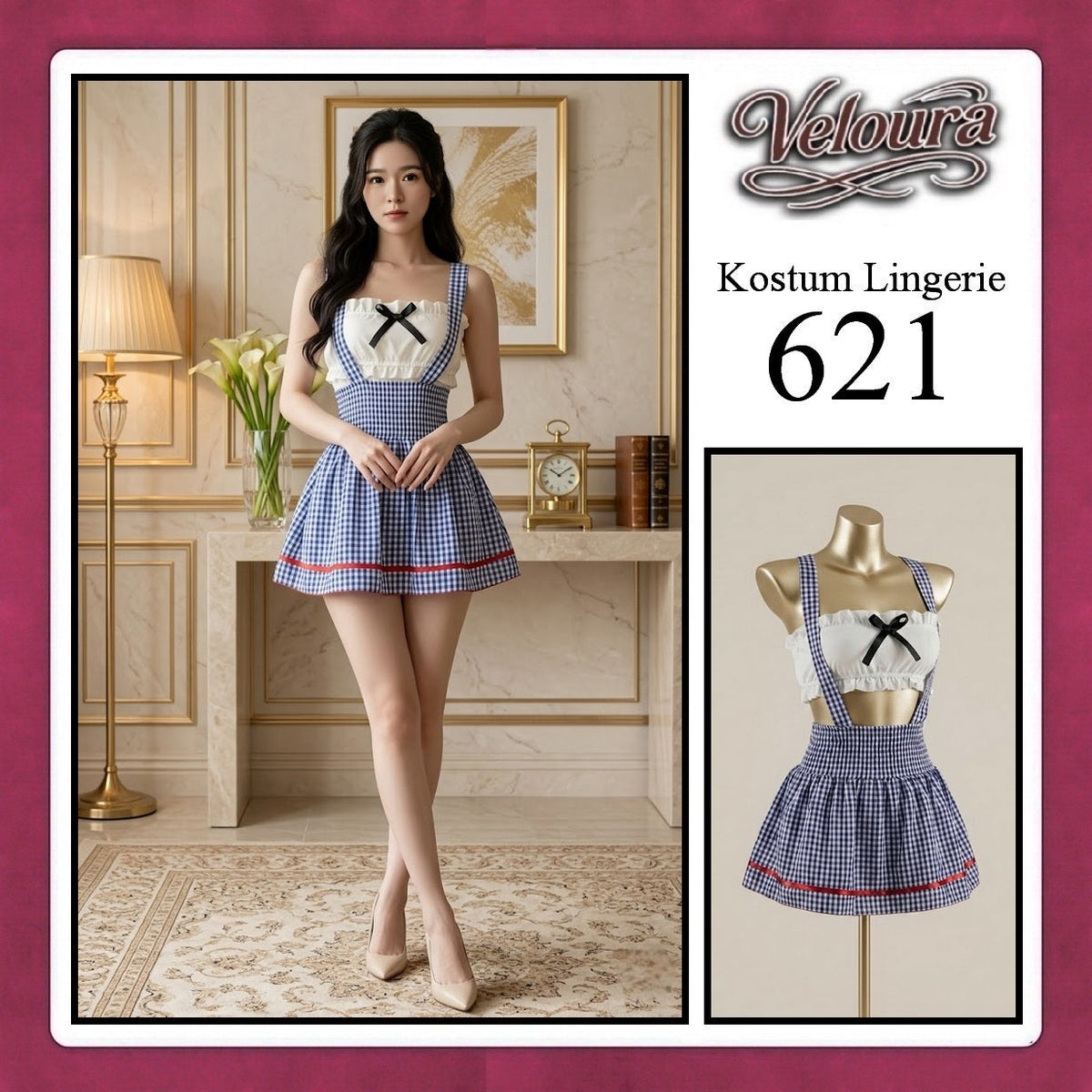 Pekalongan Veloura Sexy Lingerie Pakaian Cosplay Kostum Tema - 621