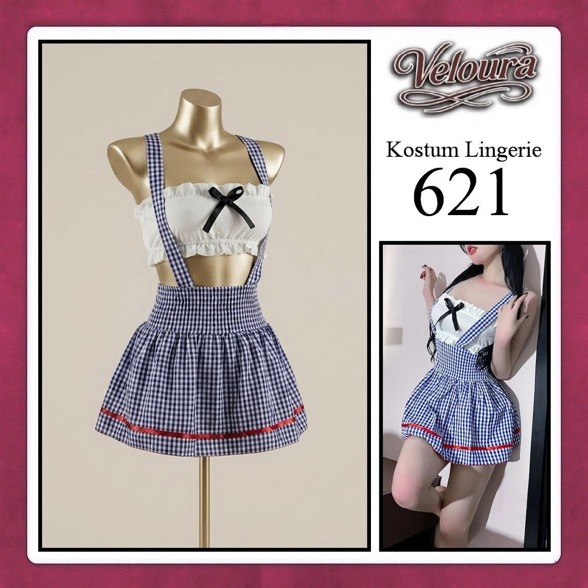 Pekalongan Veloura Sexy Lingerie Pakaian Cosplay Kostum Tema - 621