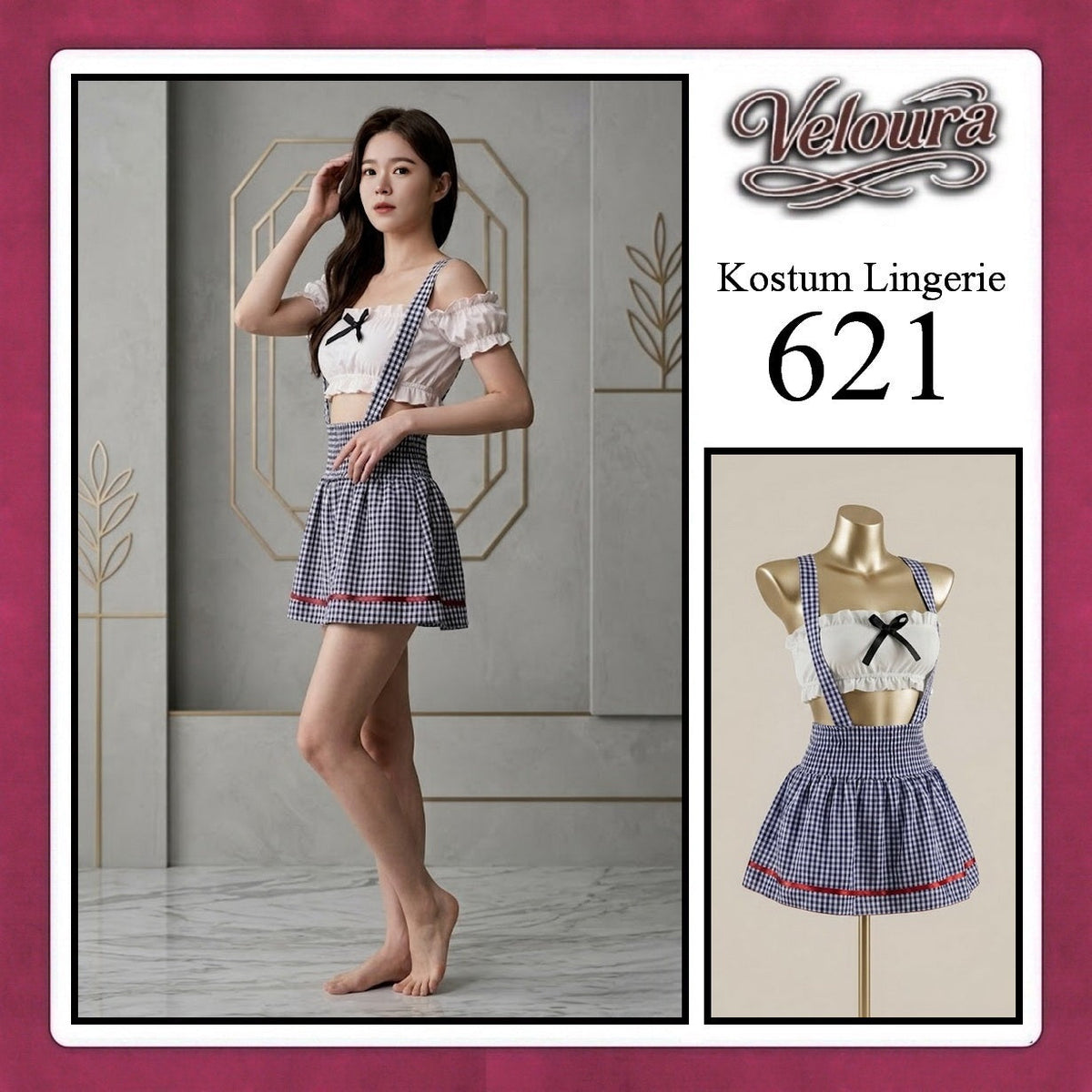 Pekalongan Veloura Sexy Lingerie Pakaian Cosplay Kostum Tema - 621