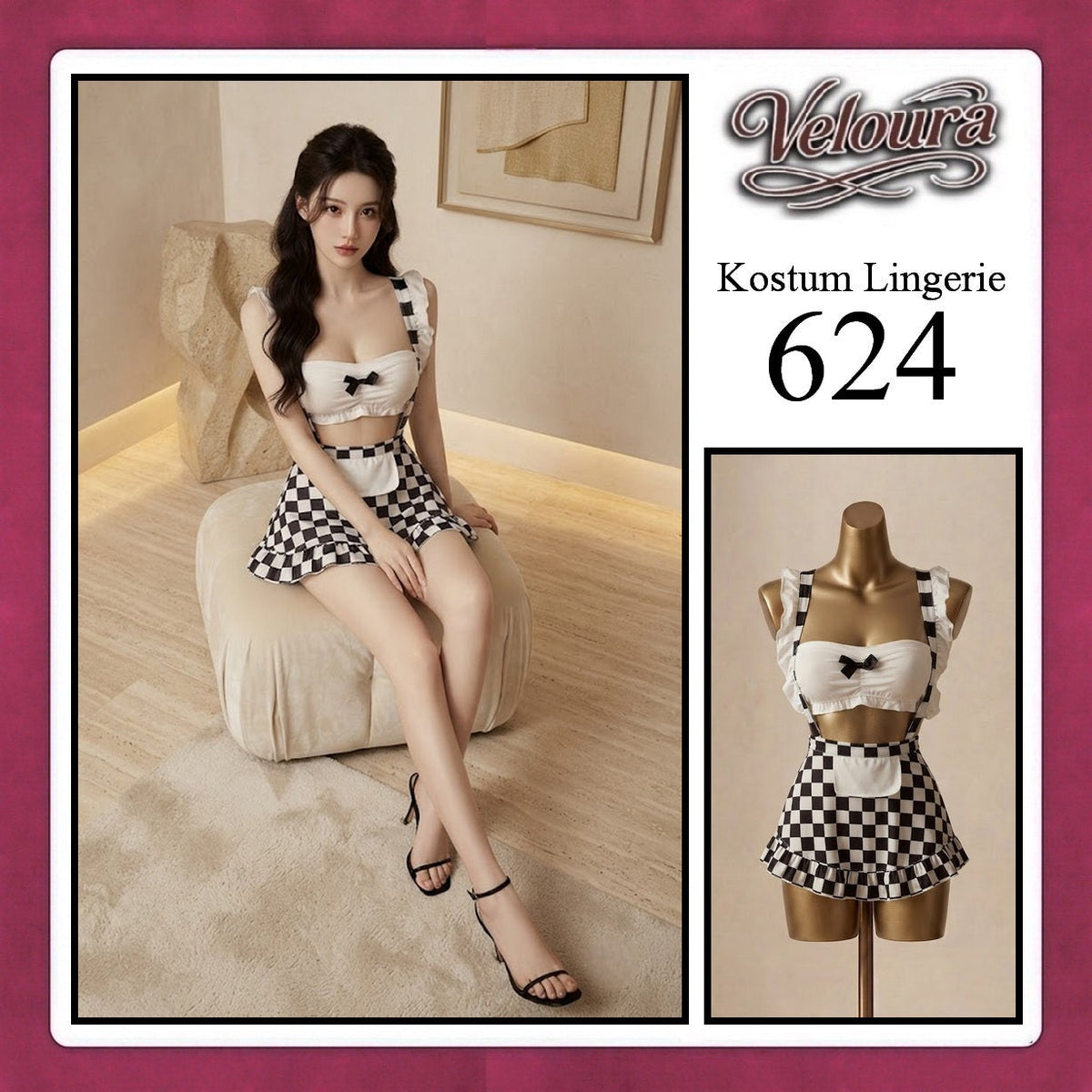 Pekalongan Veloura Sexy Lingerie Pakaian Cosplay Kostum Tema - 624