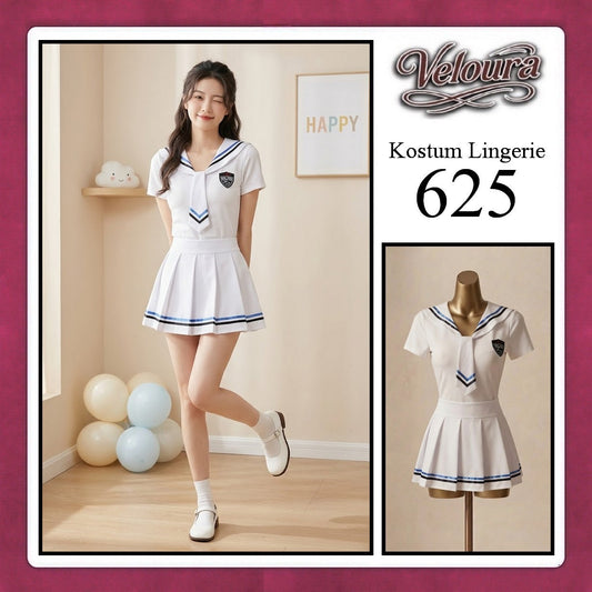 Pekalongan Veloura Sexy Lingerie Pakaian Cosplay Kostum Tema Sekolah - 625