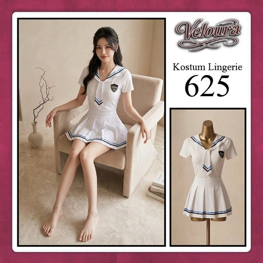 Pekalongan Veloura Sexy Lingerie Pakaian Cosplay Kostum Tema Sekolah - 625