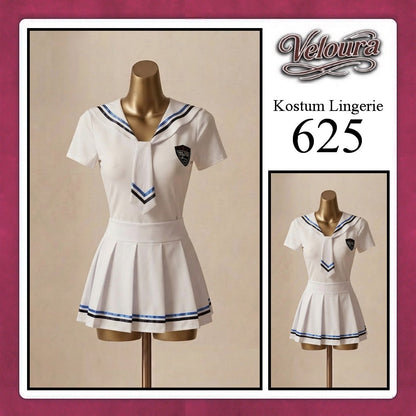 Pekalongan Veloura Sexy Lingerie Pakaian Cosplay Kostum Tema Sekolah - 625