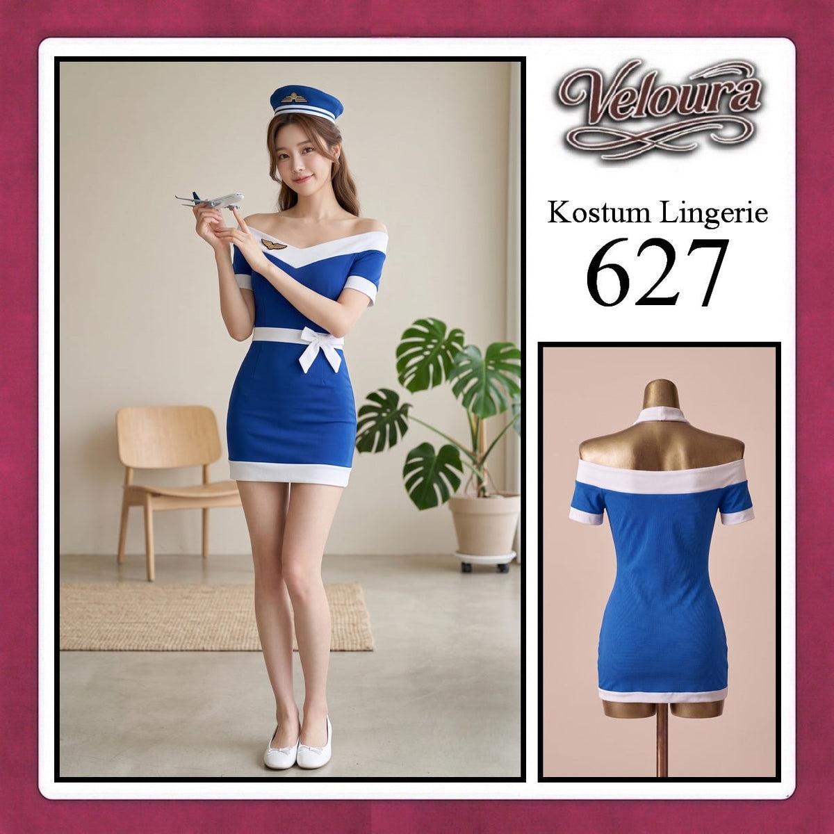Pekalongan Veloura Sexy Lingerie Pakaian Cosplay Kostum Tema - 627