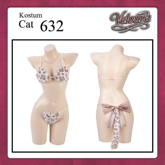 Pekalongan Veloura Pakaian Sexy Lingerie Kostum Night Cosplay Kucing  - Cat Hoody 632 + STOCKING