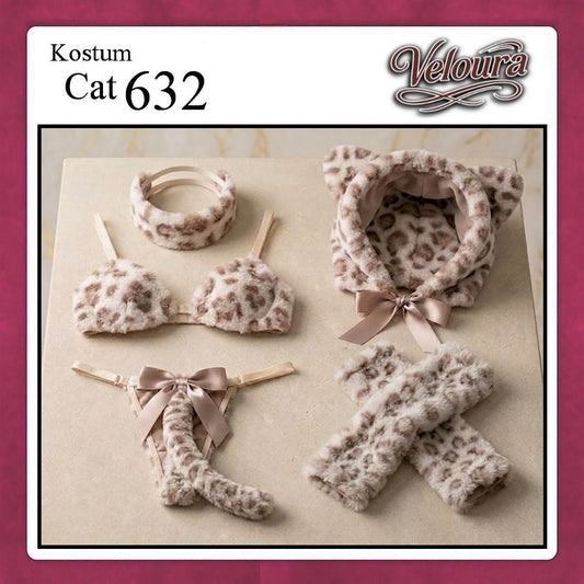 Pekalongan Veloura Pakaian Sexy Lingerie Kostum Night Cosplay Kucing  - Cat Hoody 632 + STOCKING