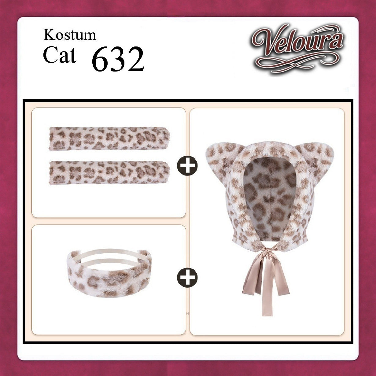 Pekalongan Veloura Pakaian Sexy Lingerie Kostum Night Cosplay Kucing  - Cat Hoody 632 + STOCKING