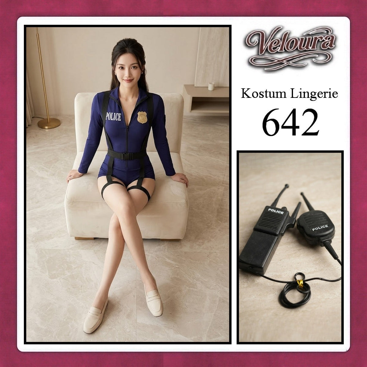 Pekalongan Veloura Sexy Lingerie Pakaian Cosplay Kostum Tema - 642