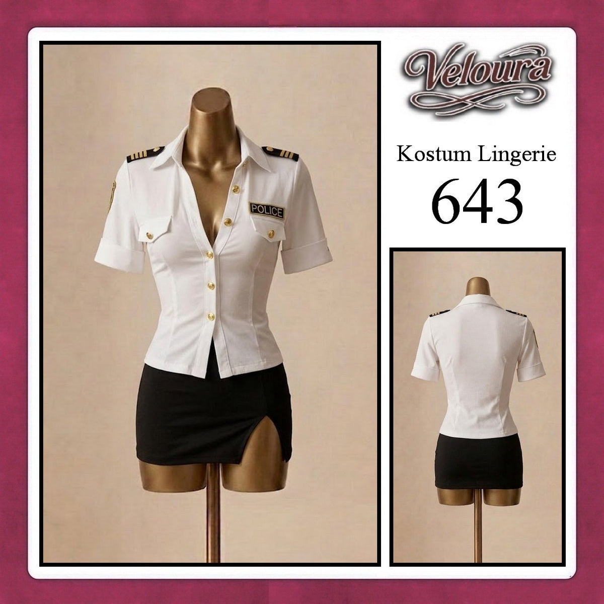 Pekalongan Veloura Sexy Lingerie Pakaian Cosplay Kostum Tema - 643