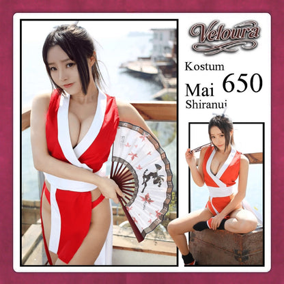 Pekalongan Veloura Sexy Lingerie Pakaian Cosplay Kostum Tema Kof Mai Shiranui - 650