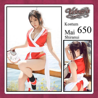 Pekalongan Veloura Sexy Lingerie Pakaian Cosplay Kostum Tema Kof Mai Shiranui - 650