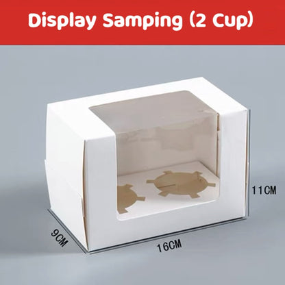 Pekanbaru Box / Kotak Cupcake Muffin Karton Dengan Display