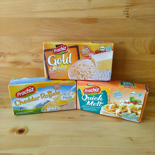 Pekanbaru Prochiz Cheddar Cheese / Keju Cheddar Olahan Berbagai Varian 160Gr
