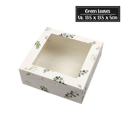 Pekanbaru Cake Box Ivory / Kotak Kue Putih Gambar Dengan Display