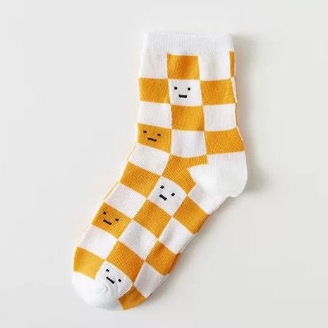 Kaos Kaki Orange White Kaos Kaki Jeruk Oren Jingga Putih Kaos Kaki Panjang Cute Orange Women Socks Kaos Kaki Berkualitas High Quality Sock Korean Style