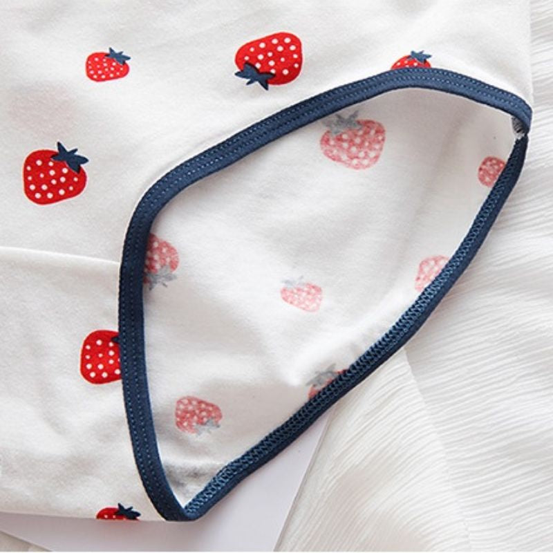 Pekanbaru Celana Dalam Wanita Motif Strawberry Fashion Jepang Crotch Mid Waist