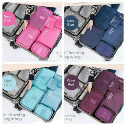 Pekanbaru Travel 6 In 1 Bag Set Storage Organizer Koper / Tas