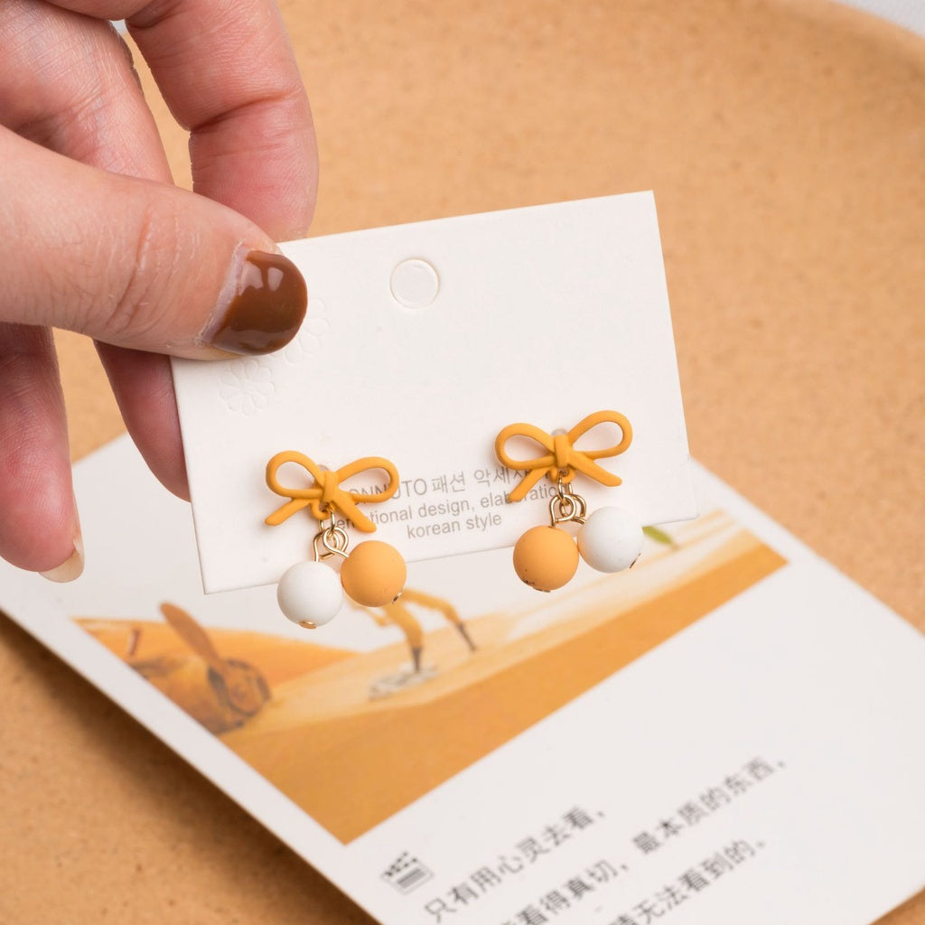 Anting Pita Bola Colorful Anting Lucu Unik Two Tone 2 Warna Cute Woman Earrings Anting Berkualitas Simple Elegan Korean Style