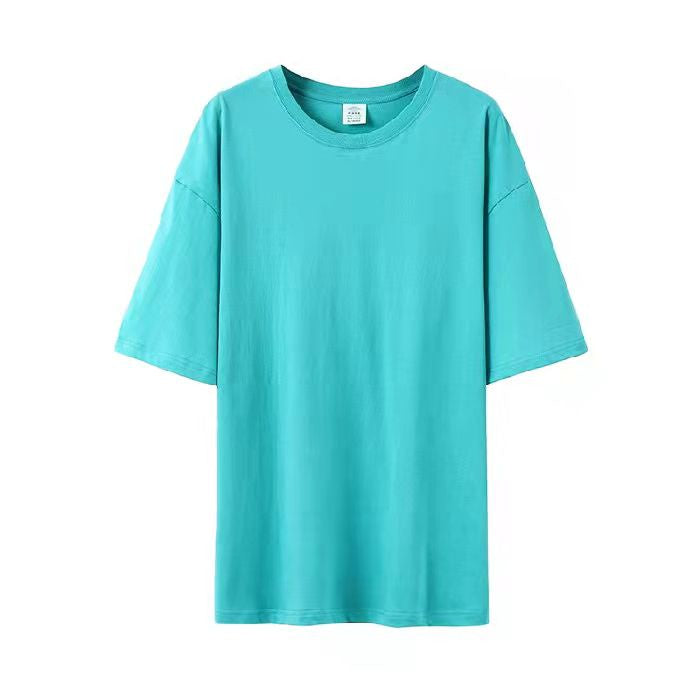 Kaos Polos 100% Cotton Kaos Lengan Pendek Simple Tanpa Gambar Warna Warni Colorful Plain T-shirt Kaos Couple Teman Pacar Keluarga Sahabat Unisex Kaos Oversize Berkualitas Unisex Korean Style