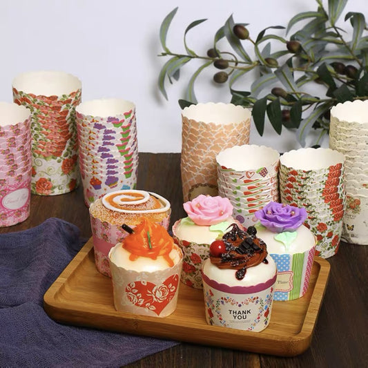 Pekanbaru Paper Case Muffin Cupcake Bulat Motif (Per 25Pcs)