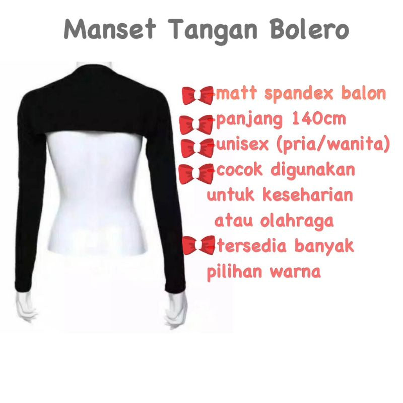 Pekanbaru Manset Tangan Sambung Bolero Spandek Balon/Manset Bolero/Manset Tangan/Manset Hijab Manet Standar Dan Jumbo Balero