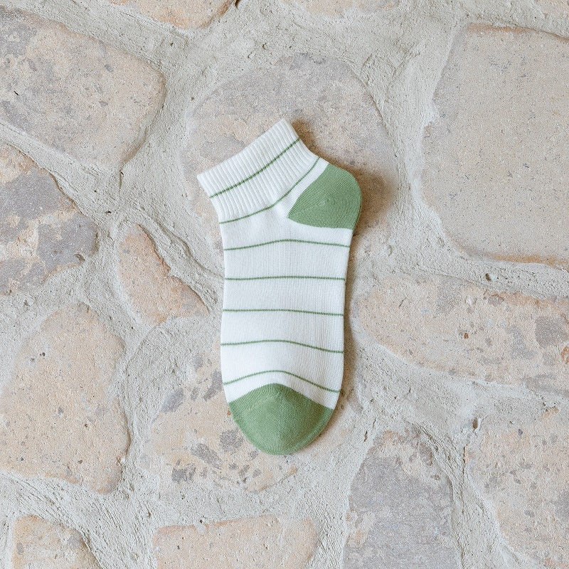 Kaos Kaki Hijau Lime Green White Women Socks Import Kaos Kaki Unik Lucu Berkualitas