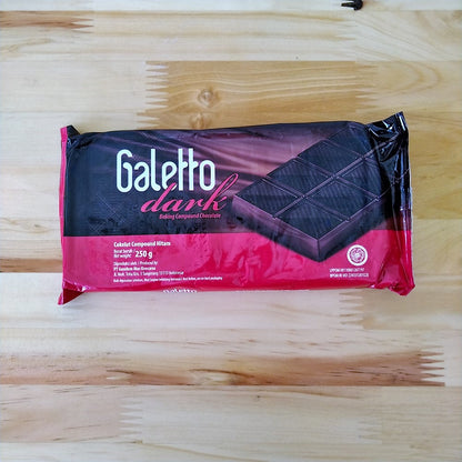 Pekanbaru Galetto Baking Compound Chocolate Dark & White / Coklat Compound Hitam Putih 250Gr