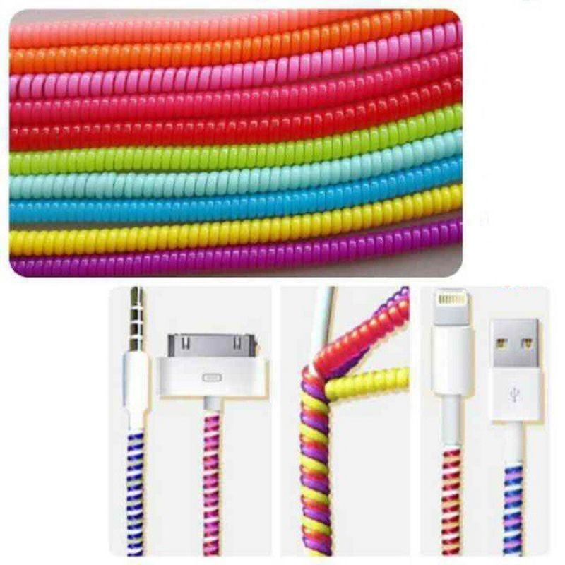 Pekanbaru Pelindung Kabel Spiral 1Warna Single Cord Cable Protector Pelapis 1 Warna