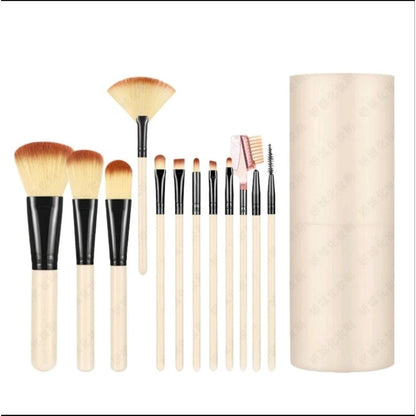 Pekanbaru (Isi 12Pcs) Kuas Make Up Tabung 12Pcs Make Up Brush 12 Set In 1 Tube Import Murah