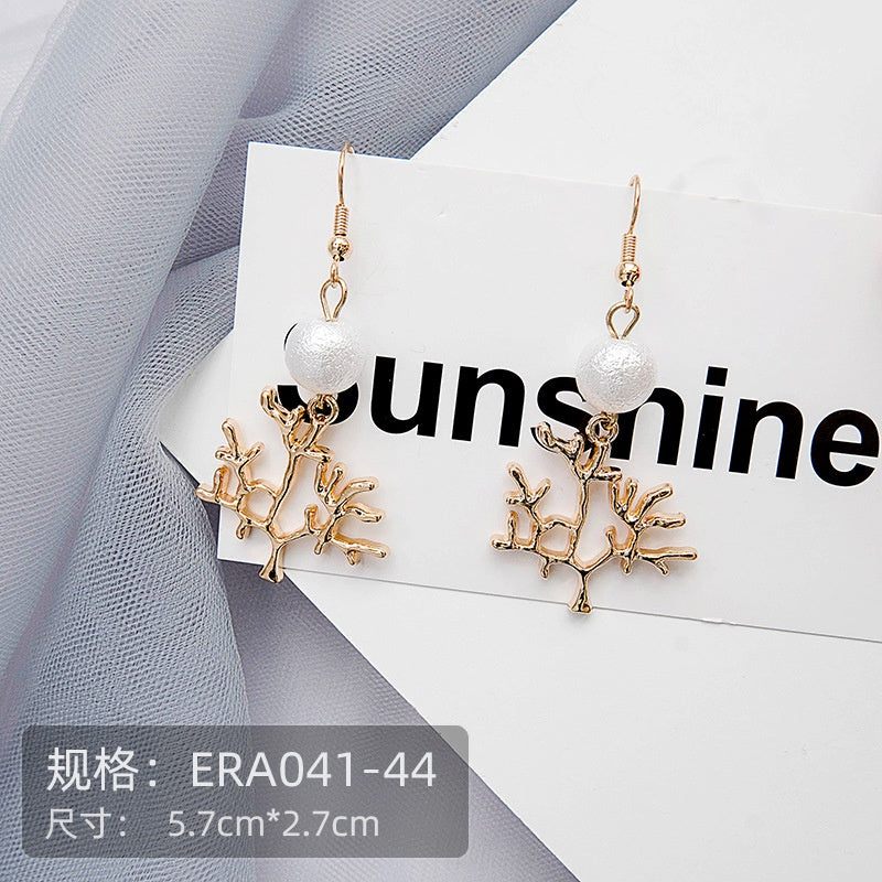 Anting Wanita Winter Snowflakes Jam Bintang Ekor Lumba Lumba Rusa Musim Salju Winter Season Woman Earrings Anting Berkualitas Natal Korean Style