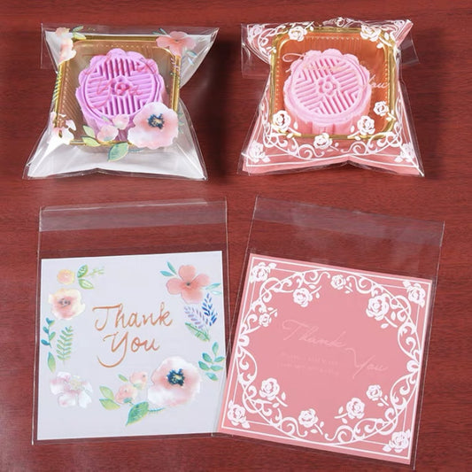 Pekanbaru Plastik Kue / Cookies / Moon Cake Motif Uk 10X10 Per Pack (Motif Random)
