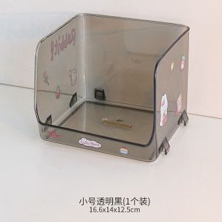 Rak Putih Transparan Akrilik Clear Rak Penyimpanan Barang Aesthetic Stationary Kit Room Decoration Tempat Simpan Barang Desk Organizer Lucu Unik