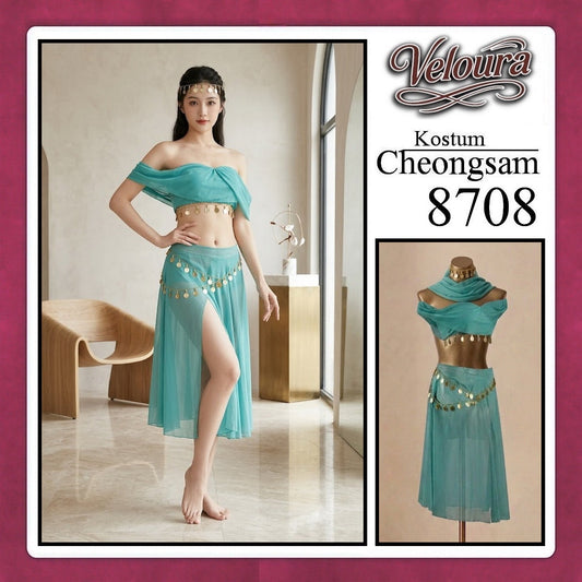 Pekalongan Veloura Pakaian Cheongsam Mini Kostum Lingerie Set Dress Sexy Model Baju China 8708