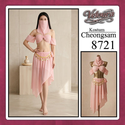 Pekalongan Veloura Pakaian Cheongsam Mini Kostum Lingerie Set Dress Sexy Model Baju China 8721