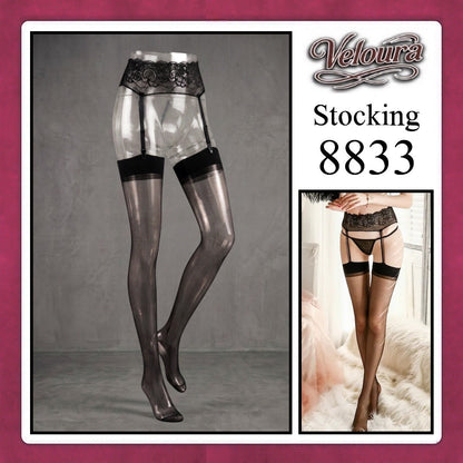 Pekalongan Veloura Stocking Suspender Tights Premium Body Stoking Garter - STG 8833