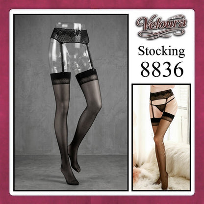 Pekalongan Veloura Stocking Suspender Tights Premium Body Stoking Garter - STG 8836