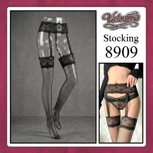 Pekalongan Veloura Stocking Suspender Tights Premium Body Stoking Garter - STG 8909