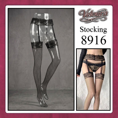 Pekalongan Veloura Stocking Suspender Tights Premium Body Stoking Garter - STG 8916
