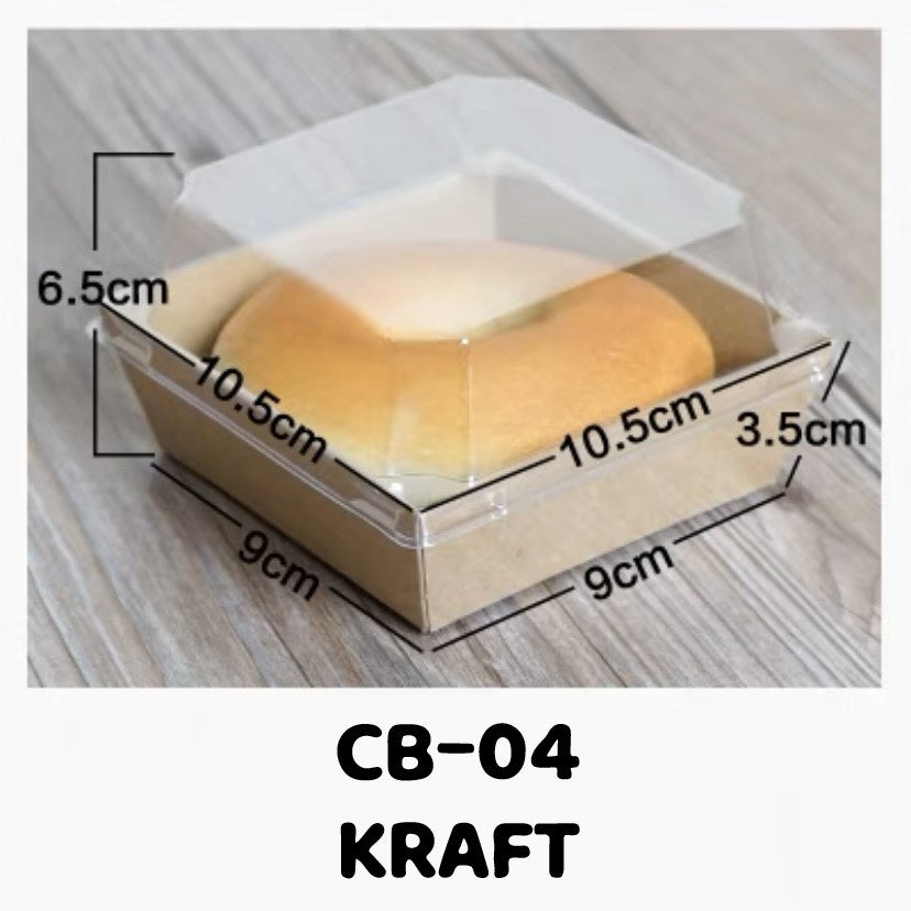 Pekanbaru Mini Cake Box / Kotak Kue Mini Warna Kraft Putih Dengan Tutup