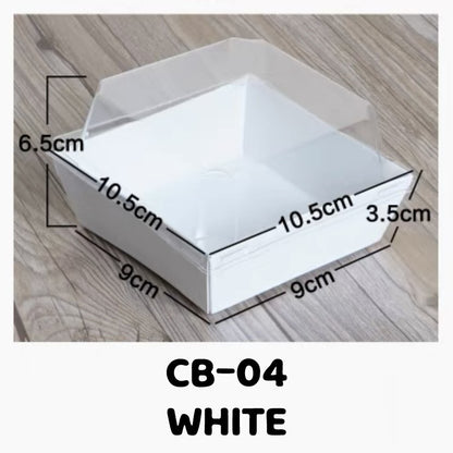 Pekanbaru Mini Cake Box / Kotak Kue Mini Warna Kraft Putih Dengan Tutup