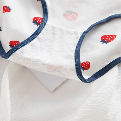 Pekanbaru Celana Dalam Wanita Motif Strawberry Fashion Jepang Crotch Mid Waist