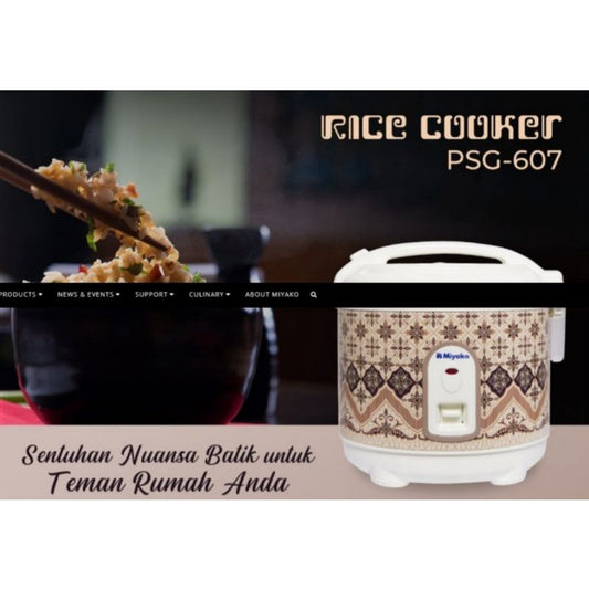 Pekanbaru Mini Rice Cooker Miyako Psg 607 ( 0.6 L)---Penanak Nasi