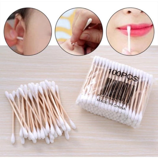 Pekanbaru (100 Pcs) Cotton Buds Bambu / Cotton Swab Bamboo / Cotton Bud Kayu
