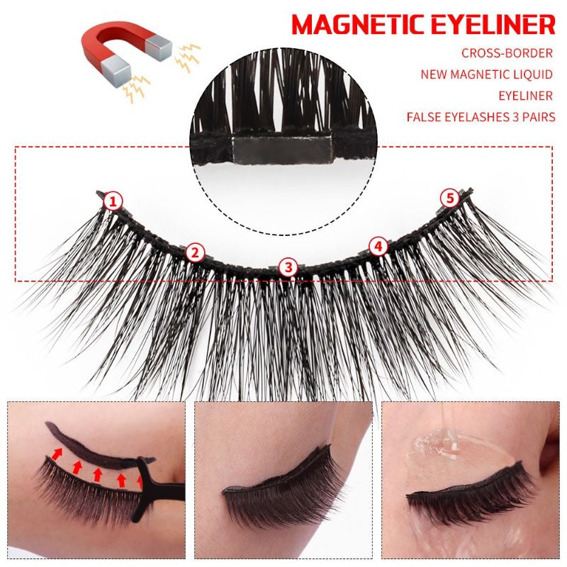 Pekanbaru Eyelash Magnetic 1 Set Lengkap Bulu Mata Magnet 3 Psg
